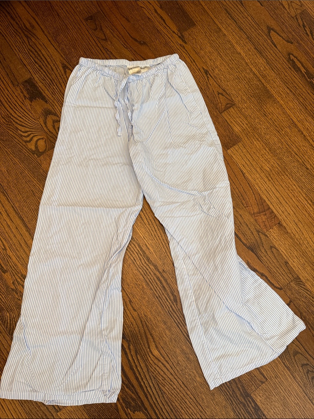 Light Blue & White Pinstripe Lounge Pants
